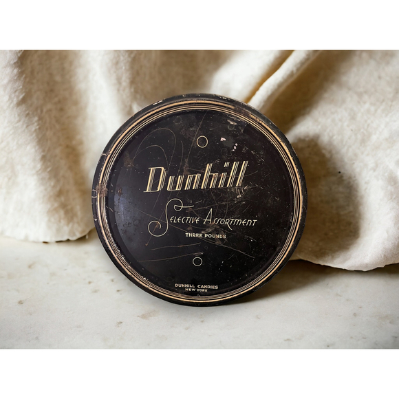 Dunhill Candies New York Large Candy Antique RARE Antique Advertising Tin Decor - Picture 8 of 10